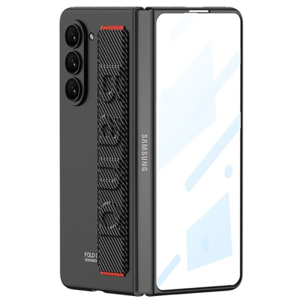 „GKK“ Carbon Glass plastikinis dėklas - juodas (Galaxy Fold5)