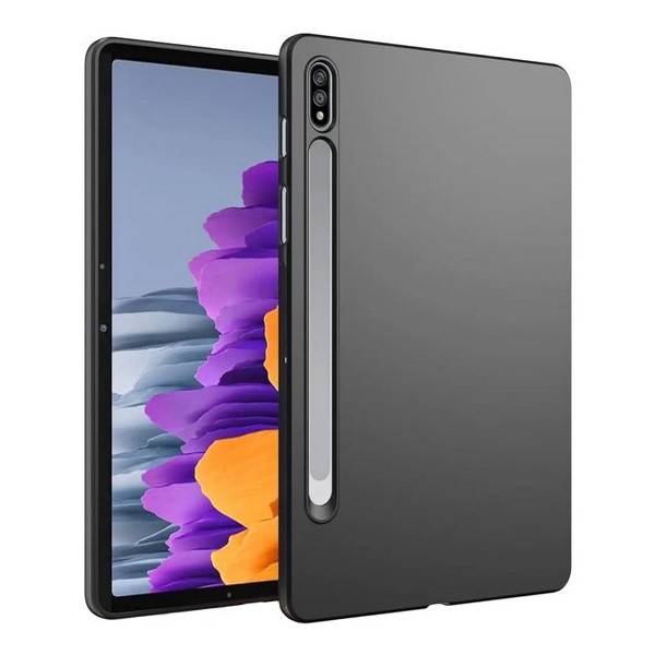 Kieto silikono (TPU) dėklas - juodas (Galaxy Tab S7 FE 12.4" / S7+ 12.4" / S8+ 12.4")