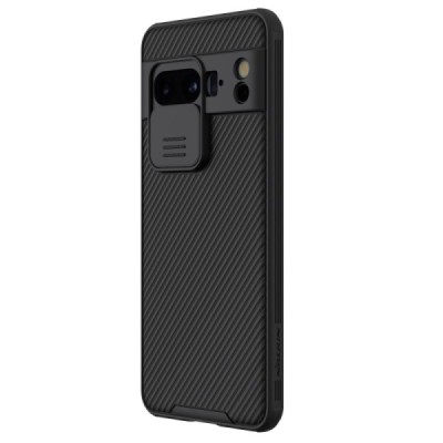 Google Pixel 8 Pro „Nillkin“ CamShield juodas dėklas, nugarėlė su kameros apsauga | Priedai.lt