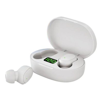 „TWS“ True Wireless E6S bevielės originalios baltos ausinės | Priedai.LT