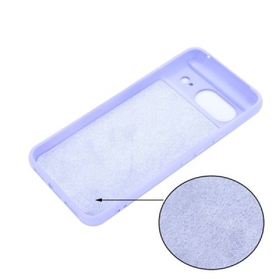 Google Pixel 8 Shell kieto silikono (TPU) dėklas violetinis - nugarėlė | Priedai.lt