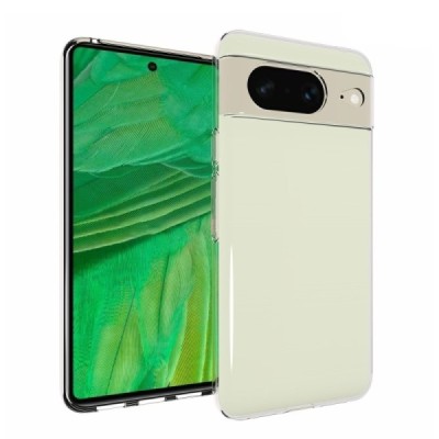 Google Pixel 8 kieto silikono TPU skaidrus dėklas - nugarėlė | Priedai.lt