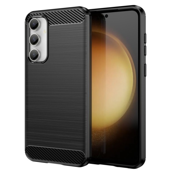 „Carbon“ kieto silikono (TPU) dėklas - juodas (Galaxy S23 FE)