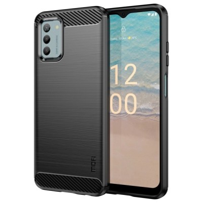 Nokia G42 „Mofi“ Carbon kieto silikono TPU juodas dėklas - nugarėlė | Priedai.lt