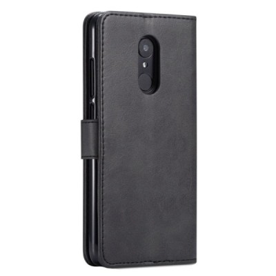 „Lc.Imeeke“ Xiaomi Redmi 5 Plus juodas odinis atverčiamas dėklas | Priedai.lt