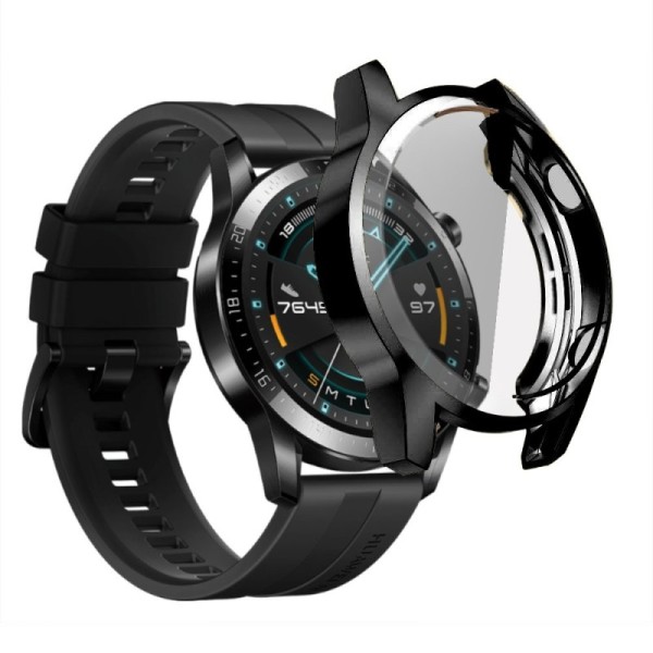 Išmaniojo laikrodžio kieto silikono (TPU) dėklas - juodas (Huawei Watch GT 2)