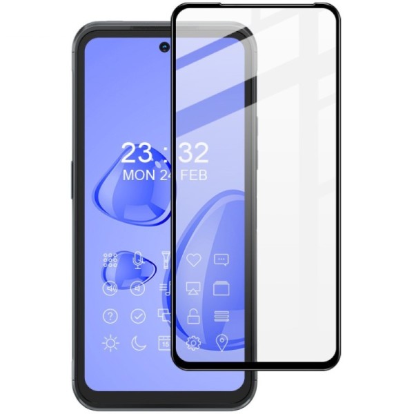 „Imak“ Tempered Glass pilnai dengiantis apsauginis ekrano stiklas 0.2 mm - juodas (Nokia XR20)