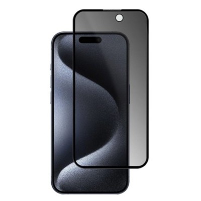 Apple iPhone 15 Pro Max „Mocolo“ 9H Tempered Glass privatumo sustiprintos apsaugos juodas pilnai dengiantis apsauginis ekrano st