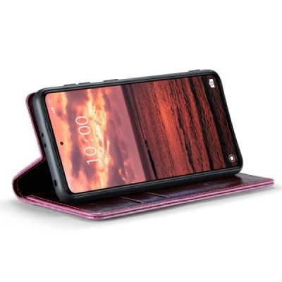 Xiaomi Redmi Note 12 Pro+ 5G „CaseMe“ Leather solidus atverčiamas bordo odinis dėklas - knygutė | Priedai.lt