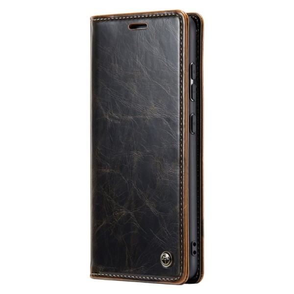 „CaseMe“ Leather solidus atverčiamas dėklas - rudas (Galaxy S23 FE)