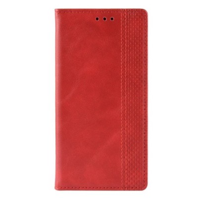 Samsung Galaxy Note10 Lite (N770F) Vintage raudonas odinis atverčiamas dėklas - knygutė su magnetu | Priedai.lt