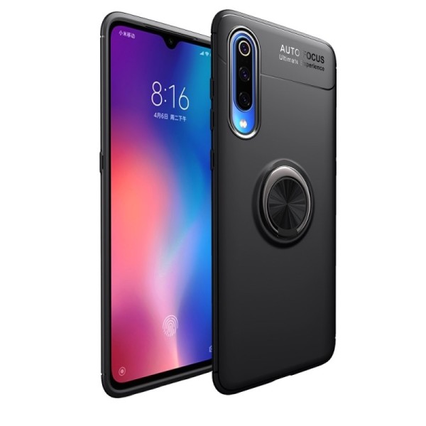 „FOCUS“ Kickstand kieto silikono (TPU) dėklas - juodas (Mi 9)