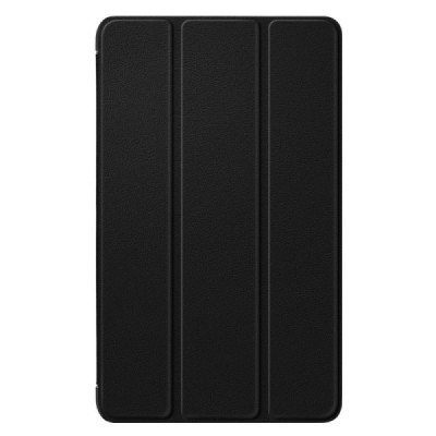Samsung Galaxy Tab A11 / A9 flip black leather case (foldable) | Priedai.lt