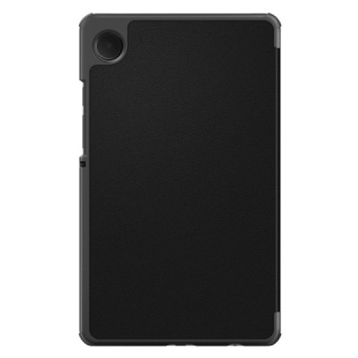 Samsung Galaxy Tab A11 / A9 flip black leather case (foldable) | Priedai.lt