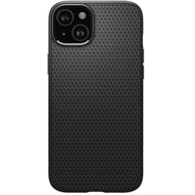 „Spigen“ Liquid Air Apple iPhone 15 Plus  juodas kieto silikono dėklas | Priedai.lt