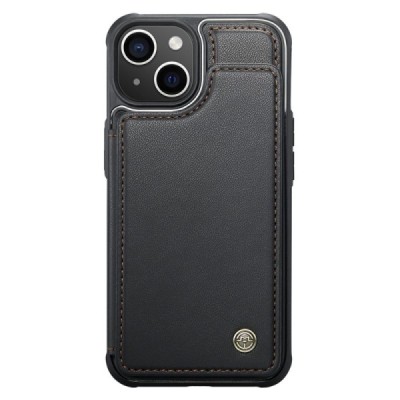 Apple iPhone 15 „CaseMe“ Wallet juodas dėklas - nugarėlė | Priedai.lt