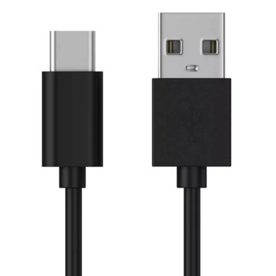 Type-C USB juodas laidas 1 metro | Priedai.lt