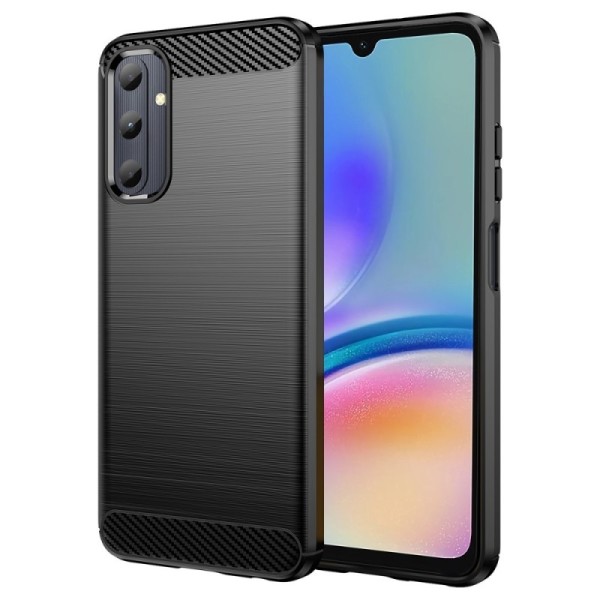 „Carbon“ kieto silikono (TPU) dėklas - juodas (Galaxy A05s)