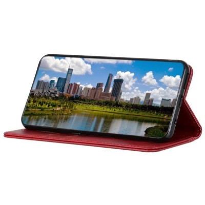 Samsung Galaxy Xcover 7 (G556B) „Split“ raudonas odinis atverčiamas dėklas - knygutė | Priedai.lt