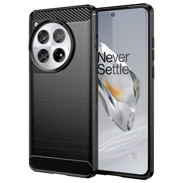 „Carbon“ kieto silikono (TPU) dėklas - juodas (OnePlus 12)