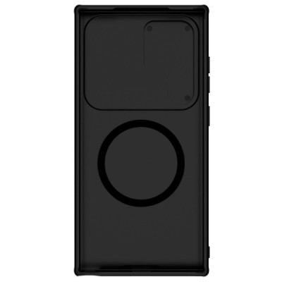 Samsung Galaxy S24 Ultra (SM-S928) „Nillkin“ CamShield Pro Magnetic juodas dėklas, nugarėlė su kameros apsauga | Priedai.lt