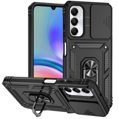 Sustiprintos apsaugos „Kickstand“ Samsung Galaxy A05s (SM-A057F) juodas kieto silikono (TPU) ir plastiko dėklas | Priedai.lt
