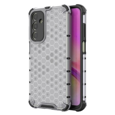 Honeycomb sustiprintos apsaugos Samsung Galaxy A25 (SM-A256) skaidrus kieto silikono (TPU) ir plastiko dėklas | Priedai.lt