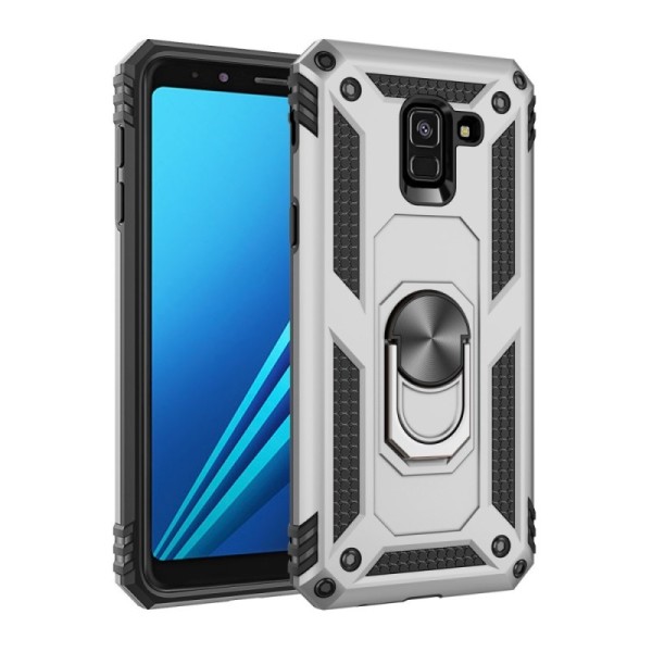 „Kickstand“ sustiprintos apsaugos dėklas - sidabrinis (Galaxy A8 2018)
