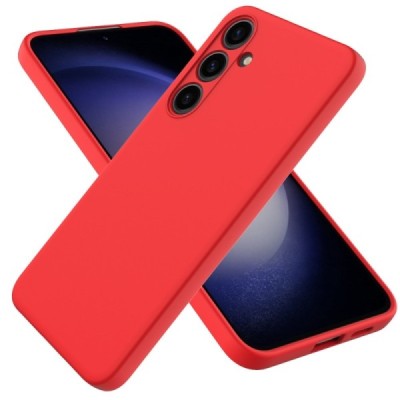 Samsung Galaxy S24 (SM-S921) Shell kieto silikono (TPU) dėklas raudonas - nugarėlė | Priedai.lt