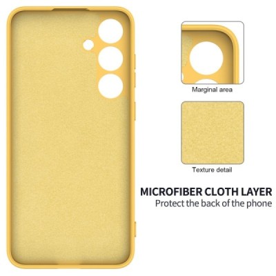 Samsung Galaxy S24+ (SM-S926) Shell kieto silikono (TPU) dėklas geltonas - nugarėlė | Priedai.lt