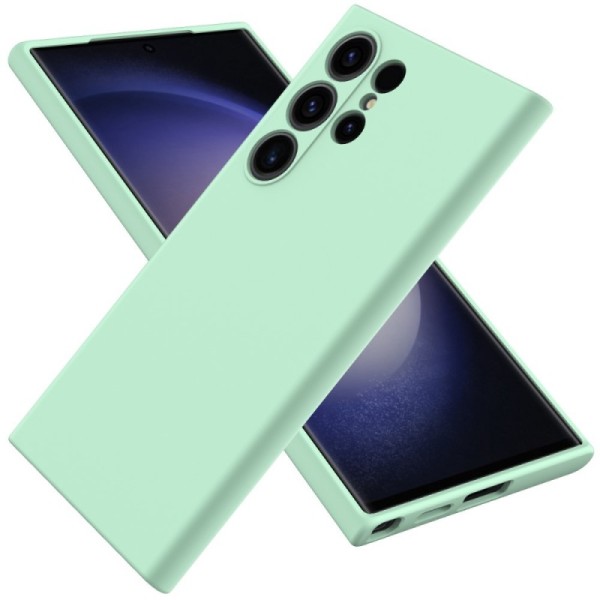 „Shell“ kieto silikono (TPU) dėklas - žalias (Galaxy S24 Ultra)