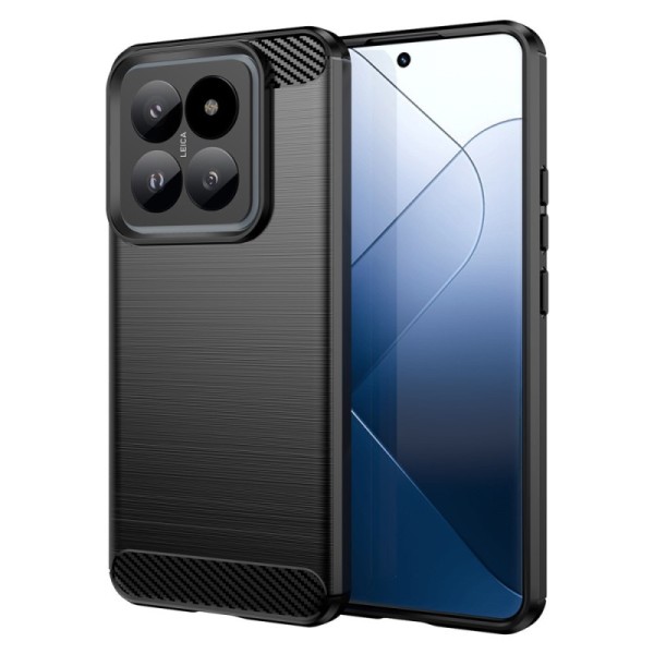 „Carbon“ kieto silikono (TPU) dėklas - juodas (Xiaomi 14 Pro)