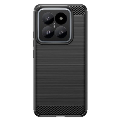 Xiaomi 14 Pro „Carbon“ kieto silikono TPU juodas dėklas - nugarėlė | Priedai.lt