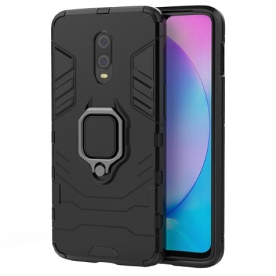 Sustiprintos apsaugos „Kickstand“ OnePlus 7 juodas kieto silikono (TPU) ir plastiko dėklas | Priedai.lt