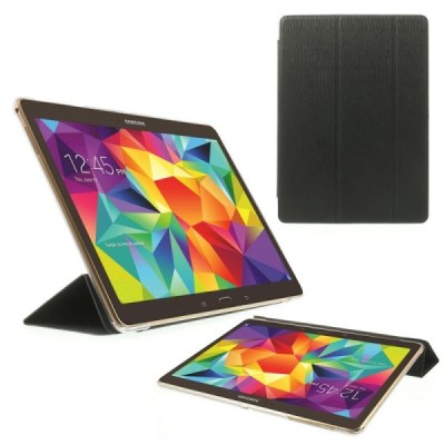 Samsung Galaxy Tab S 10.5 plonas atverčiamas juodas dėklas / Priedai.lt