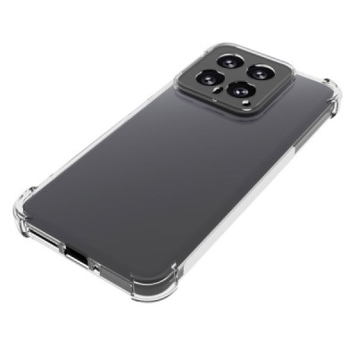 Sustiprintos apsaugos Xiaomi 14 skaidrus kieto silikono (TPU) dėklas | Priedai.lt