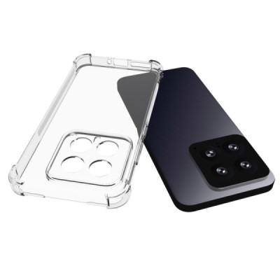 Sustiprintos apsaugos Xiaomi 14 skaidrus kieto silikono (TPU) dėklas | Priedai.lt