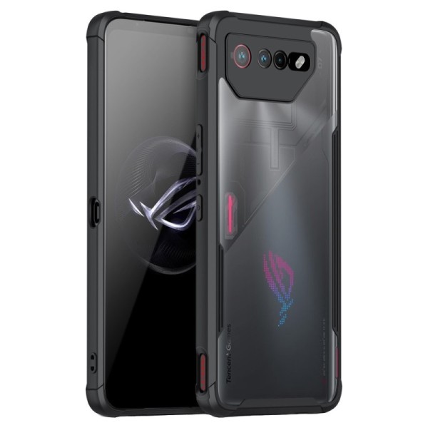 „Armor“ dėklas - skaidrus / juodas (Rog Phone 6 5G / Rog Phone 7)