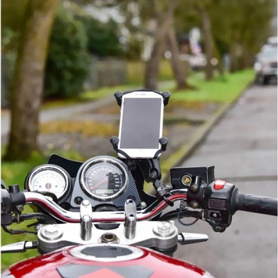 „RAM Mounts“ X-Grip U-Bolt Base telefono laikiklis motociklui (tvirtinamas prie vairo), dviračiui, paspirtukui | Priedai.LT