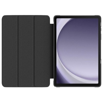 Samsung Galaxy Tab A9+ "Deluxe" flip black leather case - book | Priedai.lt