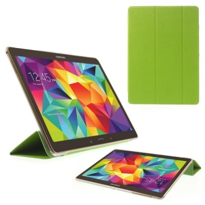 Samsung Galaxy Tab S 10.5 plonas atverčiamas žalias dėklas / Priedai.lt