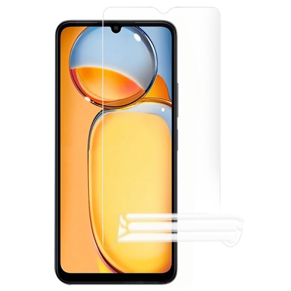 „JUNLI“ (TPU) apsauginė ekrano plėvelė (pilnai dengianti) - skaidri (Redmi A3 / A3+ / Poco C61)