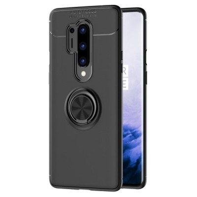 OnePlus 8 Pro „FOCUS“ Kickstand kieto silikono TPU juodas dėklas - nugarėlė | Priedai.lt