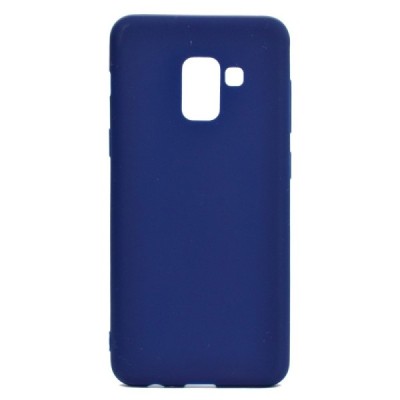Samsung Galaxy A8 2018 (A530F) kieto silikono TPU mėlynas dėklas - nugarėlė | Priedai.lt