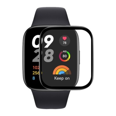 Xiaomi Redmi Watch 3 Lite (Watch 3 Active) „Enkay“ 9H reinforced security black protective screen glass 0,2 mm | Priedai.lt