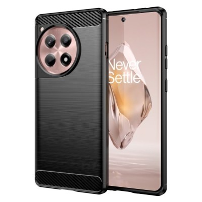 OnePlus 12R (Ace 3) „Carbon“ hard silicone TPU black case - back | Priedai.lt