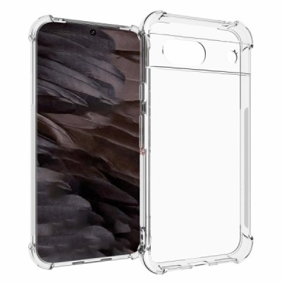Enhanced protection Google Pixel 8A transparent hard silicone (TPU) case | Priedai.lt