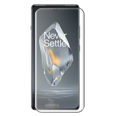 OnePlus 12R (Ace 3) „Rurihai“ 9H full coverage protective screen glass - black 2.5D | Priedai.lt