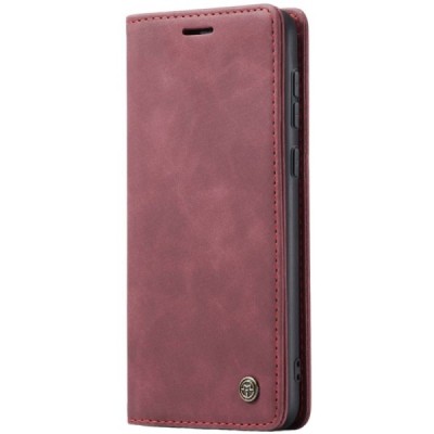 Samsung Galaxy A55 5G (SM-A556) CaseMe Retro Solid Flip Case Book - Burgundy | Priedai.lt