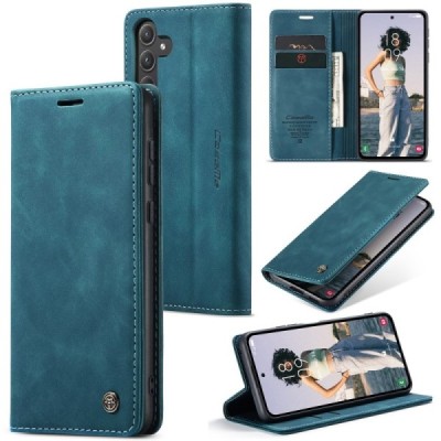 Samsung Galaxy A55 5G (SM-A556) CaseMe Retro Solid Flip Case Book - Green | Priedai.lt